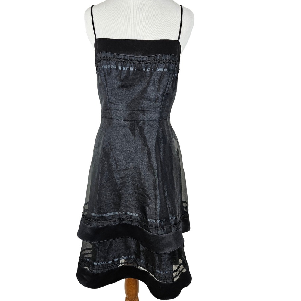 Dave & Johnny by Laura Ryner vintage chiffon knee length cocktail dress y2k, 2/4
